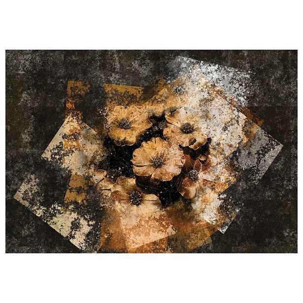 Fototapeta Květiny Vintage Grunge Abstrakce na tmavém pozadí 200x140 lepidlo