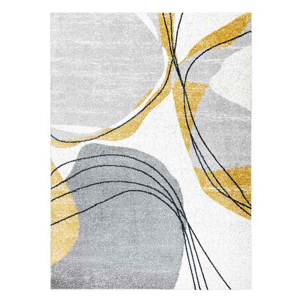 Kusový koberec Fusion 5868 white/yellow, 140x190, šedá, kancelář, Dywany Łuszczów