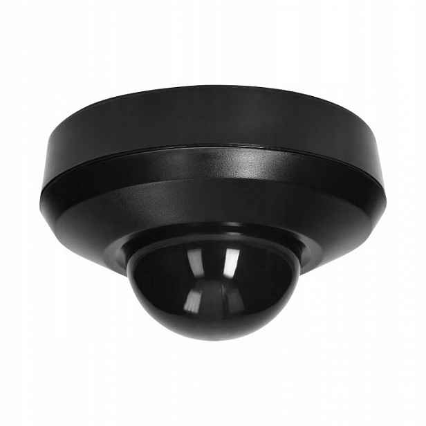Snímač pohybu a přítomnosti 360 °, IP44, 2000 W, 3 senzory, černý