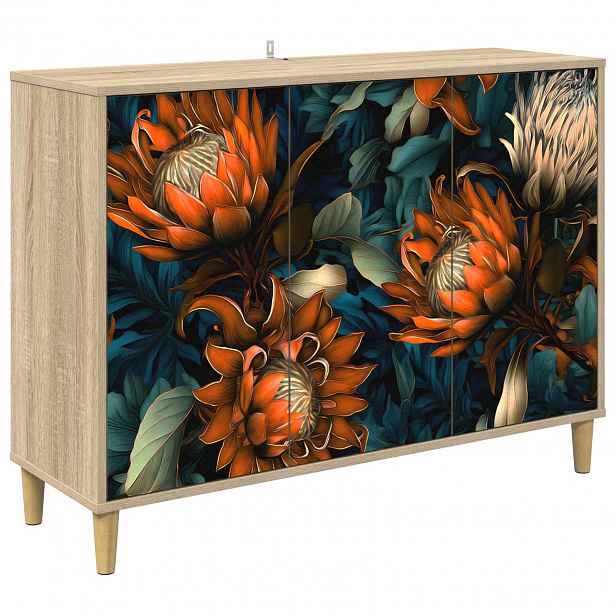 vidaXL Servírovací skříň LOCHEM Sonoma 102 x 33 x 75 cm