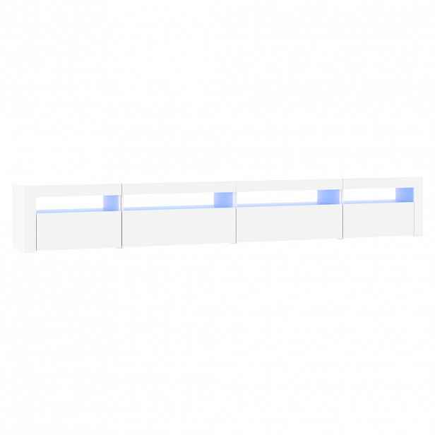 vidaXL TV skříňka s LED osvětlením bílá 270x35x40 cm