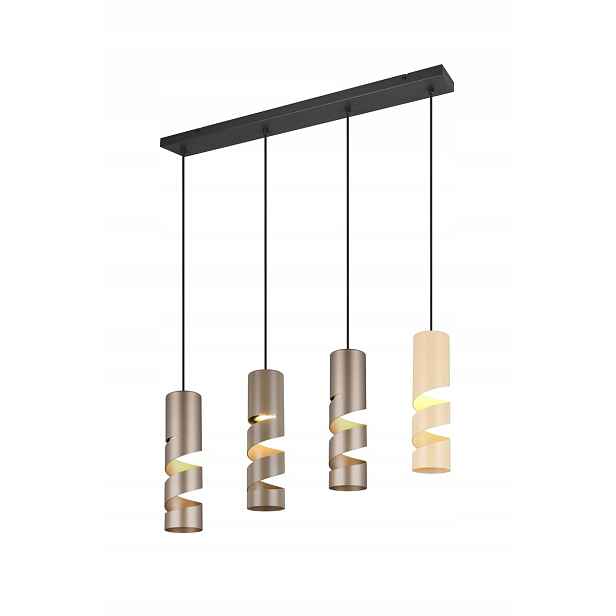 Závěsná lampa Stream Trio 4xGU10 černá matná, barevné tuby Trio