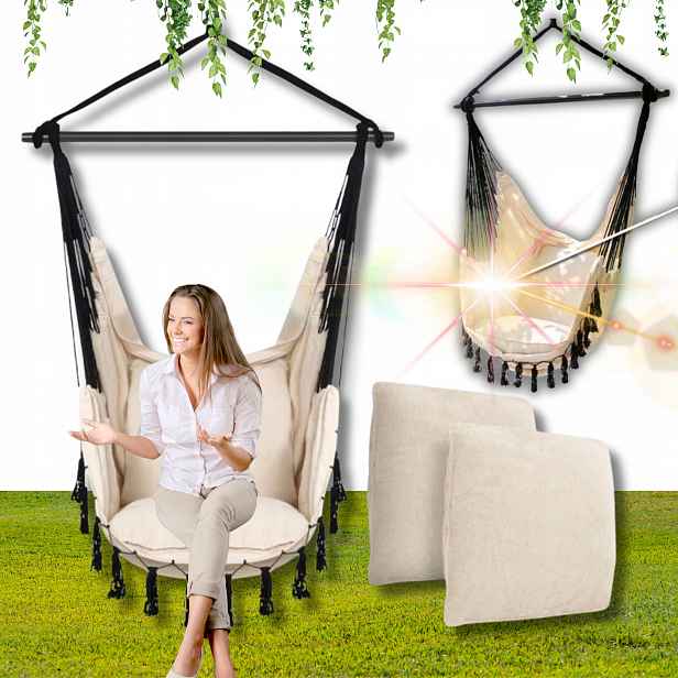 Závěsné Křeslo Brazilské Křeslo Houpačka Zahradní Houpací Síť Boho Kokon!