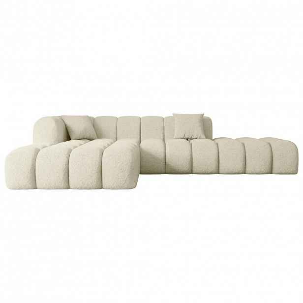 ALTDECOR ROHOVÁ SEDACÍ SOUPRAVA s otomanem vlevo OLEA-L2 – 289 × 176 × 71 cm, béžová
