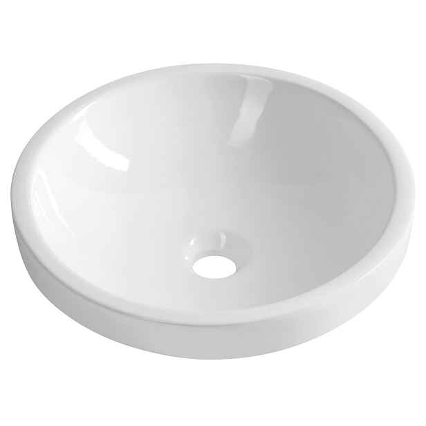 Aqualine ROLA keramické umyvadlo zápustné, průměr 41cm, bílá