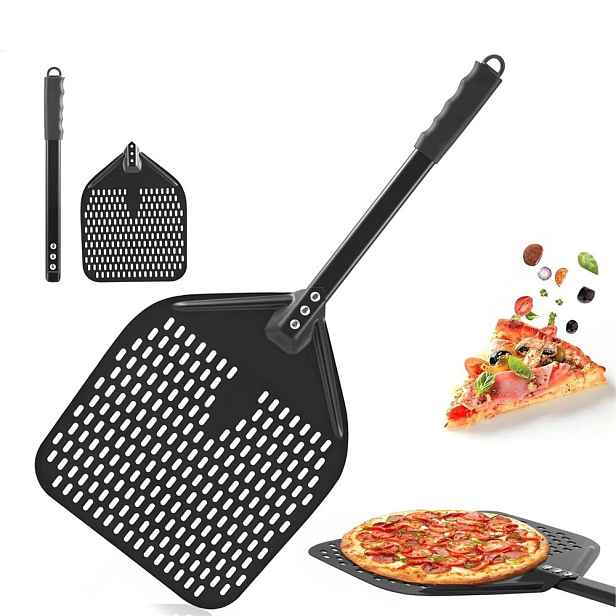 Lopata Na Pizzu Perforovaná Čtvercová Hliníková 30x39x72 CM