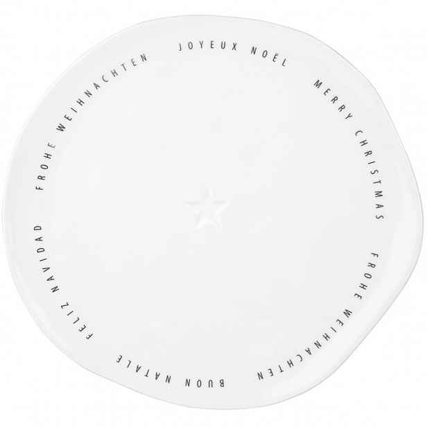 Räder Bílý porcelánový talíř MERRY CHRISTMAS