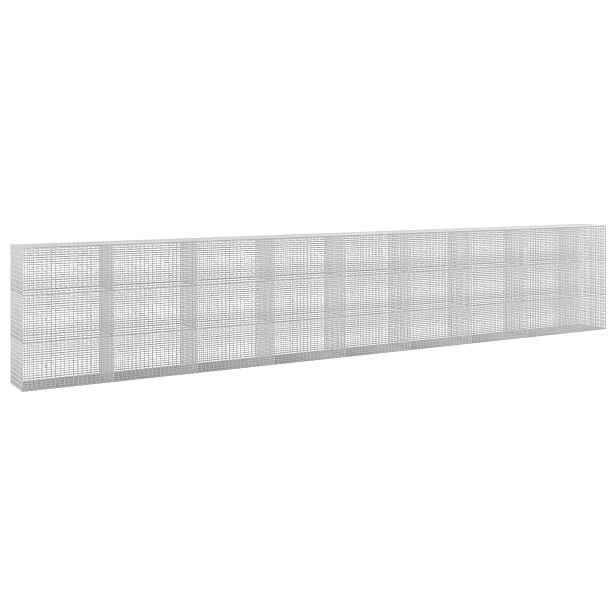 vidaXL Gabion s drátem 3,5 mm a sítem 5x2,5 cm 850x50x150 cm