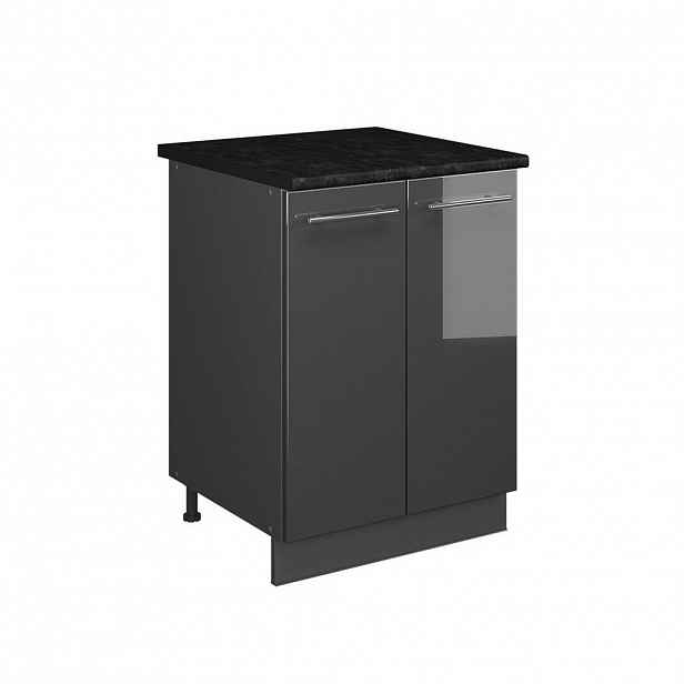 Vicco SKŘÍŇKA POD DŘEZ Fame-Line, Antracitový vysoký lesk/Antracit, 60 cm