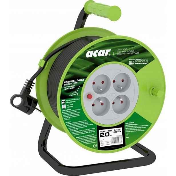 Prodlužovací Kabel Acar PZ-4Z/OTM H05VV-F 3G1.0 20M černý