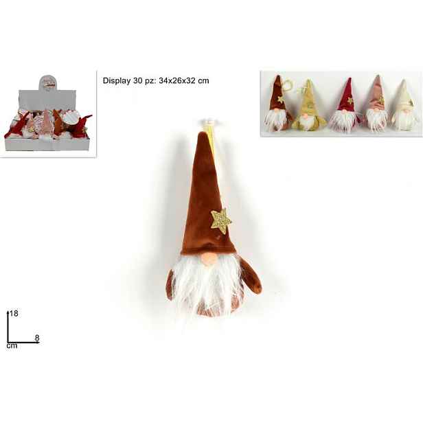 PROHOME - Skřítek vánoční 18cm různé barvy