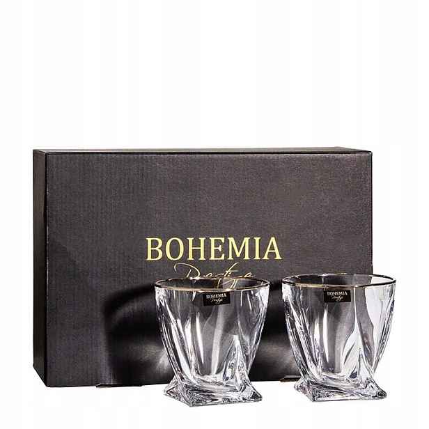 Sada 6 sklenic Quadro Platin Bohemia Prestige