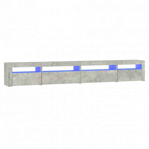 vidaXL TV skříňka s LED osvětlením betonově šedá 270 x 35 x 40 cm