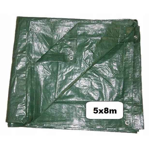 Plachta hrubá zelená 90 g/m² 5x8 m