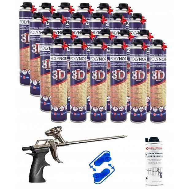 Pur Sprchová Pěna Polynor 3D 850 ml zateplení podkroví 24 kusů