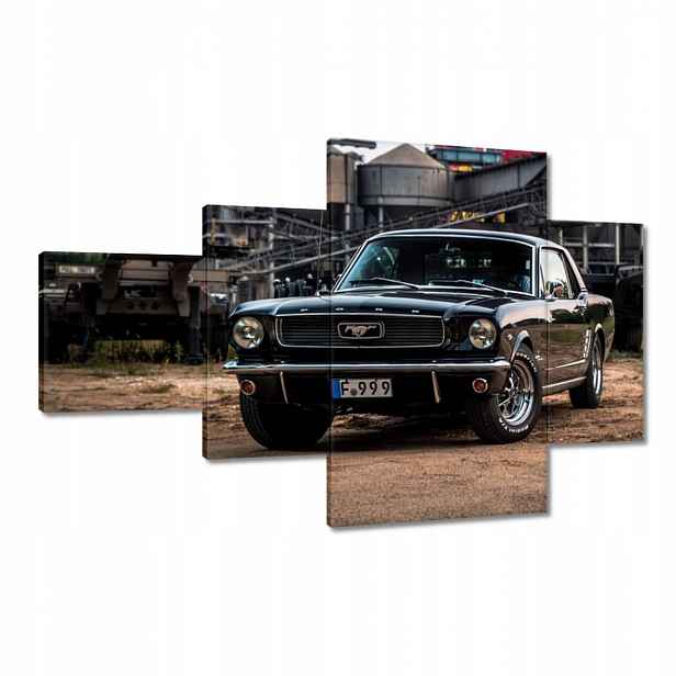 Obrazy 130x80 Černý Ford mustang Auto