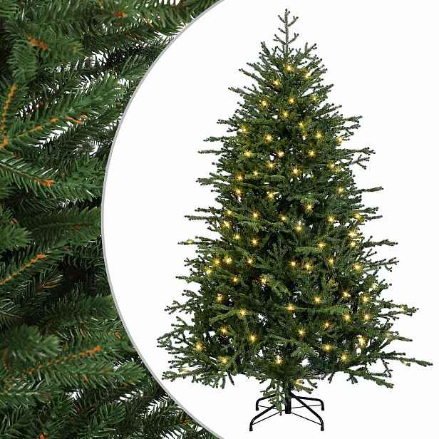 vidaXL Umělý Skládací Vánoční Strom 180 cm 300 LED Teplá bílá