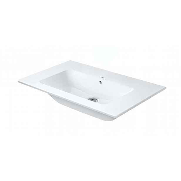 Duravit ME by Starck - Umyvadlo 83x49 cm, s přepadem, bez otvoru pro baterii, DuraShield, bílá 233683AA60