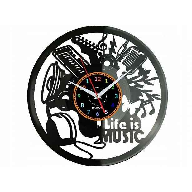 Life is a Music Nástěnné hodiny Vinylová deska Moderní Dekorativní Na Prez