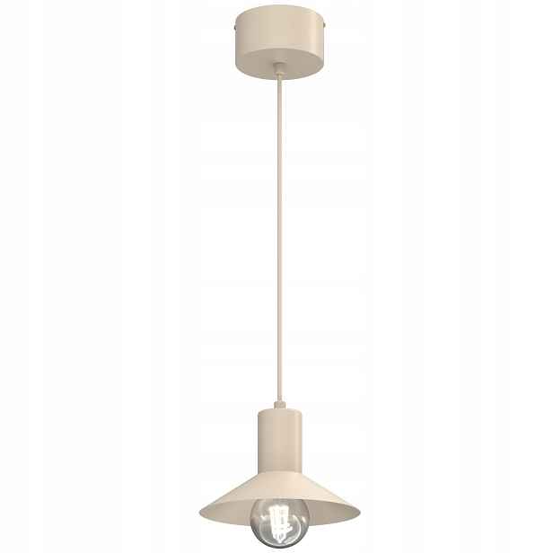 Luminex Nox závěsná lampa béžová kužel 20 cm 1xE27 15W IP20
