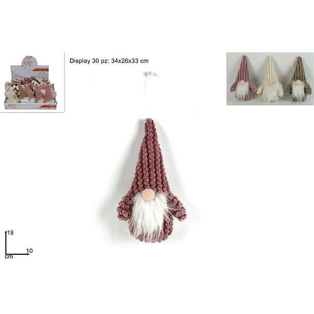 PROHOME - Skřítek vánoční 19cm různé barvy