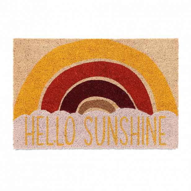 Relaxdays ROHOŽKA Vícebarevná kokosové vlákno protiskluzová Hello Sunshine 60x40 cm