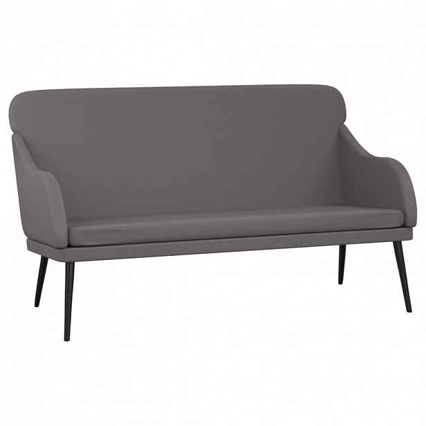 vidaXL Lavice šedá 110 x 76 x 80 cm umělá kůže