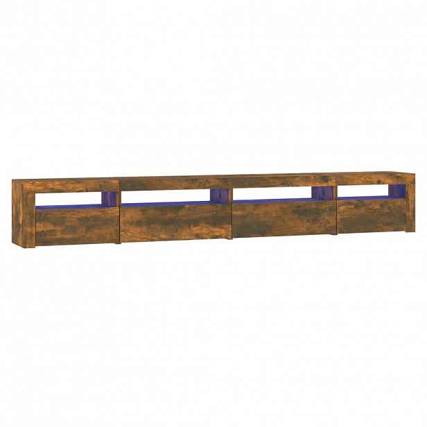vidaXL TV skříňka s LED osvětlením kouřový dub 270 x 35 x 40 cm
