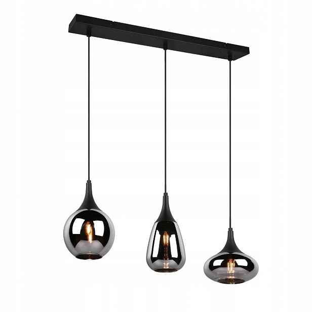 Závěsná Led lampa Vestari Černá 3 zdroje E14 Nastavitelná 150 cm Trio