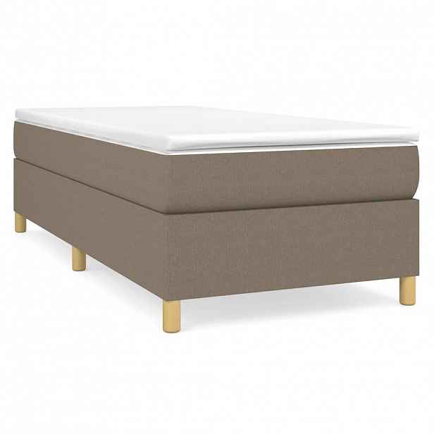 vidaXL Rám postele s boxspringem taupe 80x200 cm textil