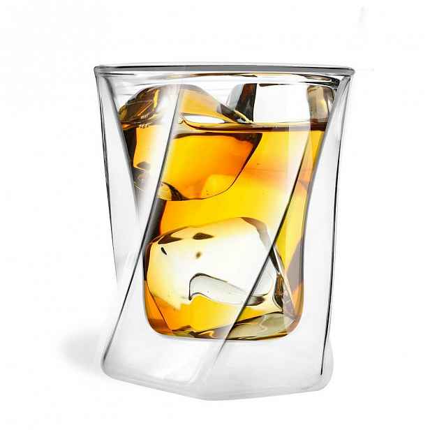 Dvoustěnná sklenice na whiskey Vialli Design, 300 ml