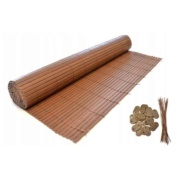 Dvoustranná Pvc Balkonová Podložka 0,8 x 3 m, hnědá
