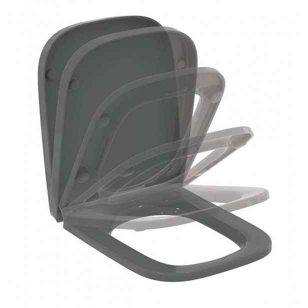 Ideal Standard i.Life B - WC sedátko wrapover, SoftClose, lesklá šedá T468358