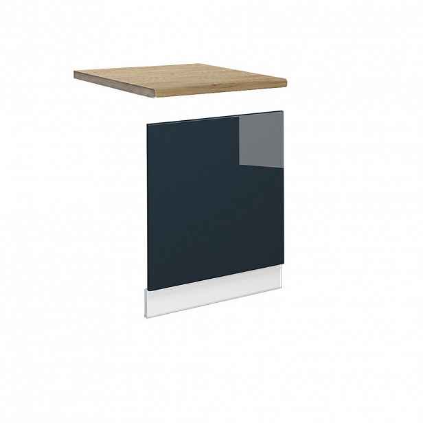 Vicco PŘEDNÍ PANEL Fame-Line Tmavě modrá s vysokým leskem 60 cm , PD Dub