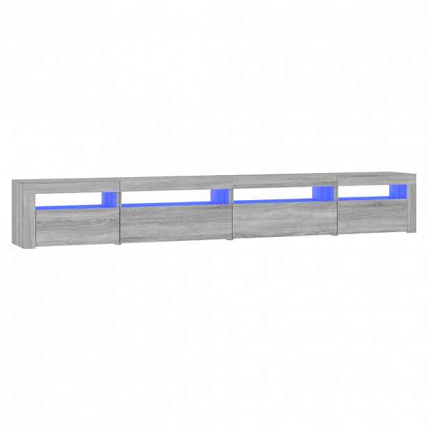 vidaXL TV skříňka s LED osvětlením šedá sonoma 270 x 35 x 40 cm
