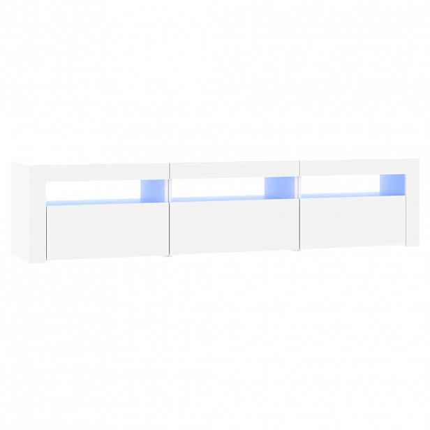vidaXL TV skříňka s LED osvětlením bílá 180 x 35 x 40 cm