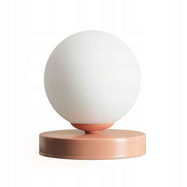 Noční lampa stolní skleněná stínidlo bílá Aldex Ball Coral S E14