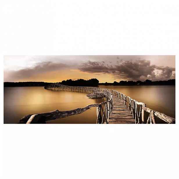 Obraz Canvas Silver 60x150 ST646 Gold Jetty CA-13464