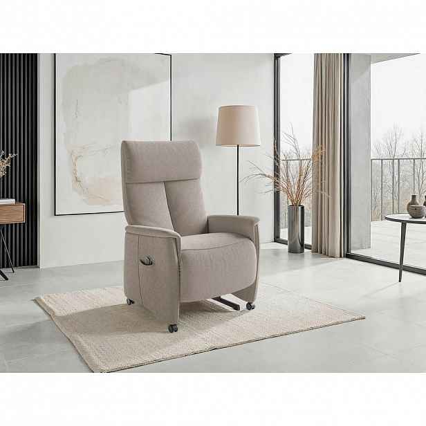 Sit & More RELAXAČNÍ KŘESLO, textil, šedohnědá