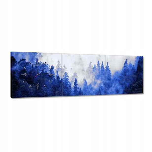 Hodiny 120x40 Modrá krajina Hory