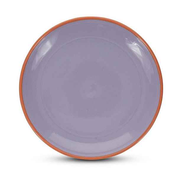 Oranžový/fialový dezertní  talíř z kameniny ø 18 cm Duo – ONA