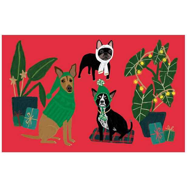 Přání s vánočním motivem v sadě 8 ks Cat and Dog Palais  – Roger la Borde