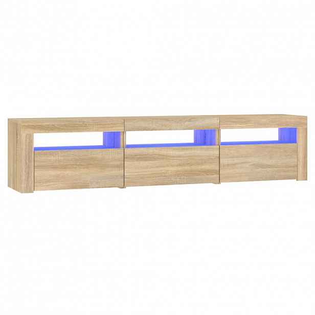 vidaXL TV skříňka s LED osvětlením dub sonoma 180x35x40 cm