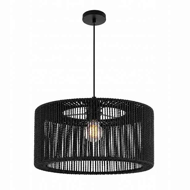 Závěsná lampa Boho Hugo Reyna – černá E27