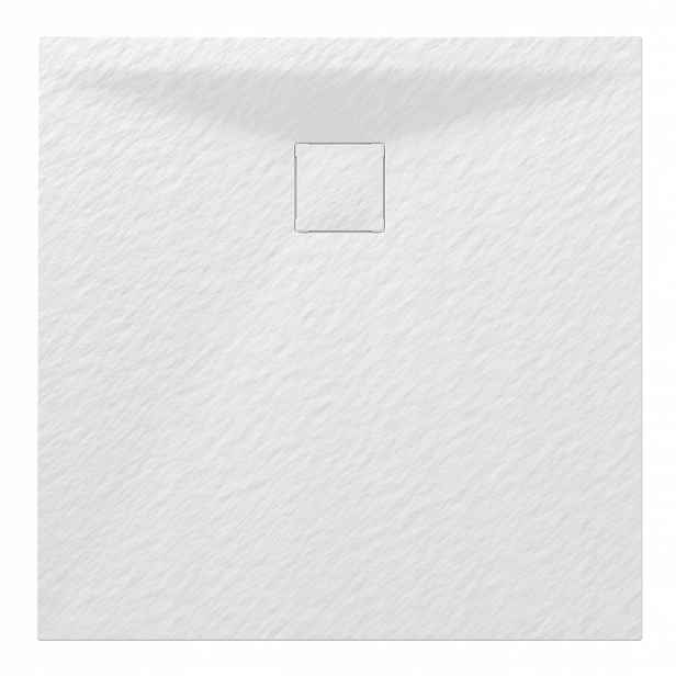 Bílá Čtvercová Sprchová Vanička 80 x 80 CM Smc Kompozit Teja