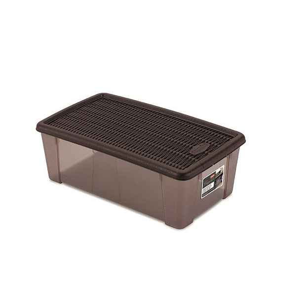 box 5,0l+víko 32,5x19x11cm hnědý ELEGANCE-M