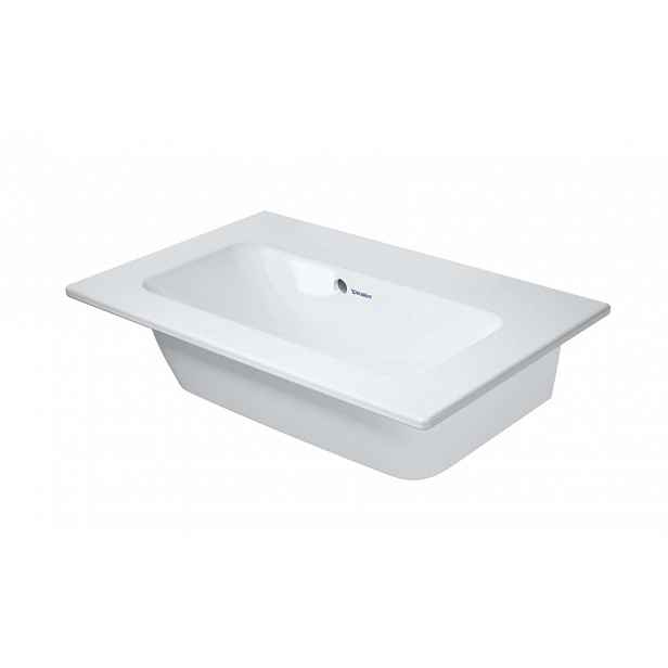 Duravit ME by Starck - Umyvadlo 63x40 cm, s přepadem, bez otvoru pro baterii, DuraShield, bílá 234263AA60