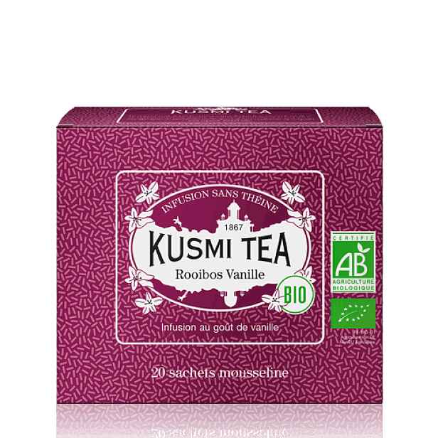 Kusmi Tea Porcovaný bylinný čaj Vanilla Rooibos Bio, 20 sáčků 21666A1120