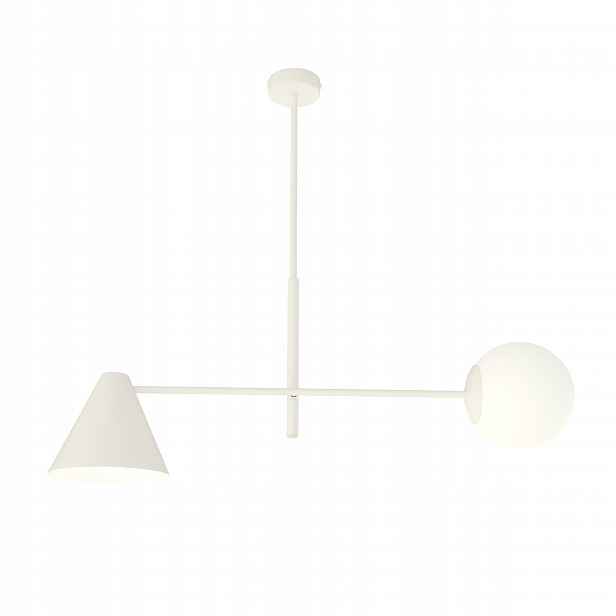Moderní závěsná lampa Inez lustr 2 stínidla E14 bílá industriální