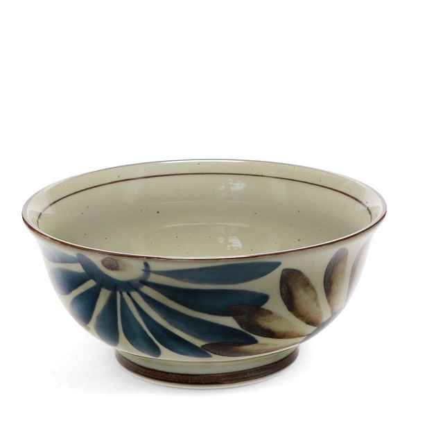 Modrá/béžová porcelánová ramen miska 1 l Flower – Rex London